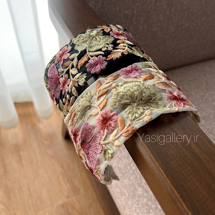 تل اسکارف سوزندوزی مدل دنیز - دستدوز یاسی گالری