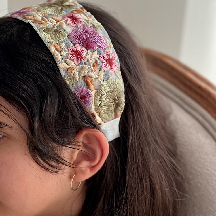 تل سر سوزندوزی دنیز نمای کامل اکسسوری مو