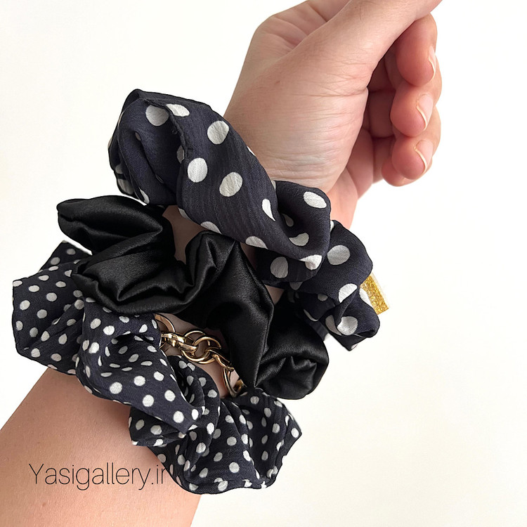 پک اسکرانچی خالخالی فانتزی ۳ تایی - یاسی گالری
