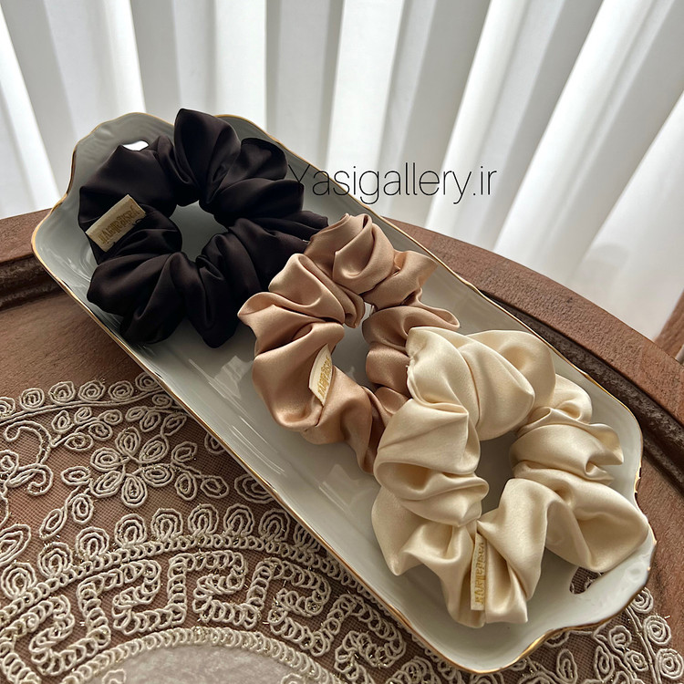 پک اسکرانچی ابریشم ۳ تایی یاسی گالری - ضد وز مو