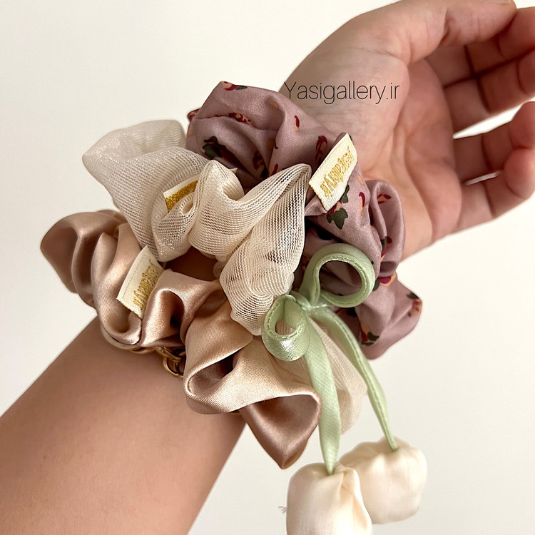 پک سه تایی اسکرانچی ابریشمی مدل دلارا - ضد موخوره یاسی گالری