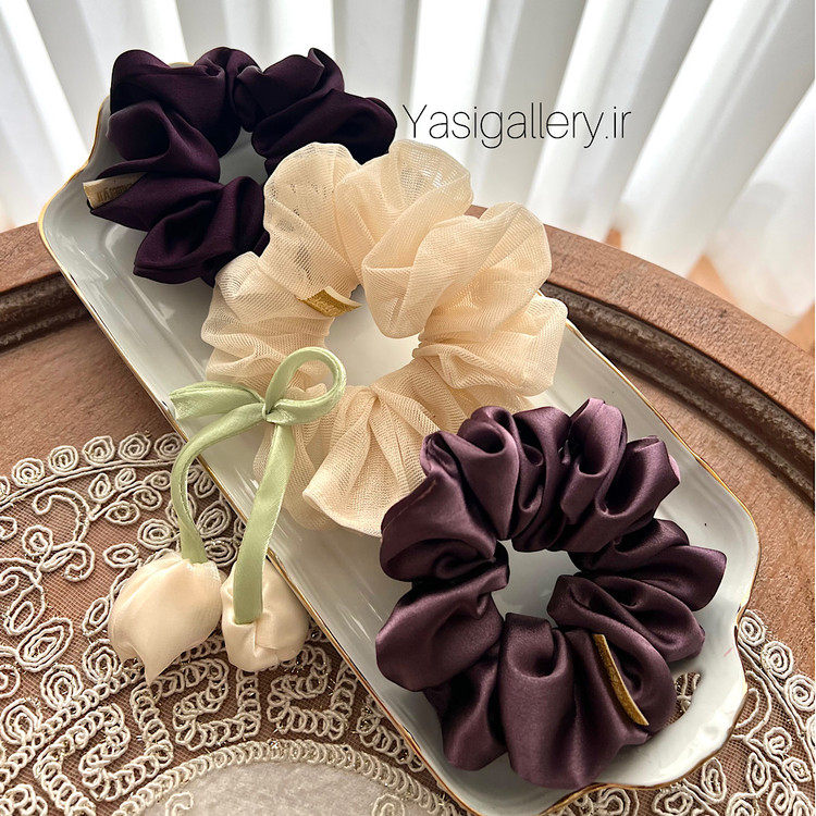 اسکرانچی دلبر نمای نزدیک براق ساتن