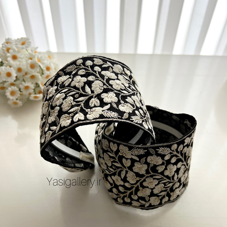 تل اسکارف جانان نمای نزدیک سوزندوزی ظریف